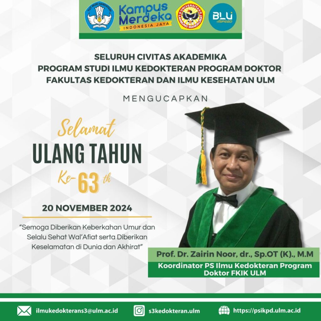PROGRAM STUDI DOKTOR ILMU KEDOKTERAN – UNIVERSITAS LAMBUNG MANGKURAT