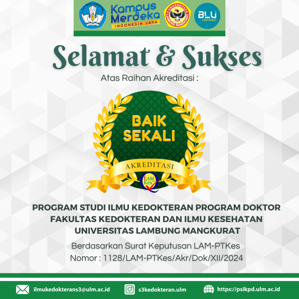 PROGRAM STUDI DOKTOR ILMU KEDOKTERAN – UNIVERSITAS LAMBUNG MANGKURAT